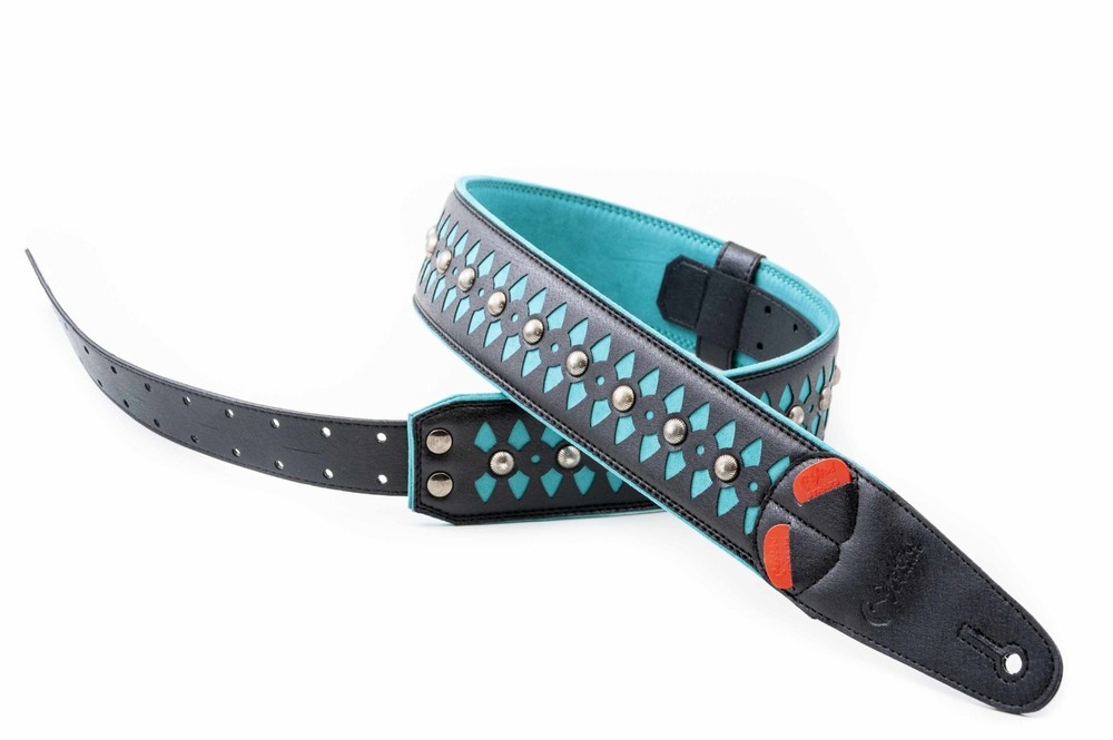 RightOn! Armour Design Guitar Strap; Teal