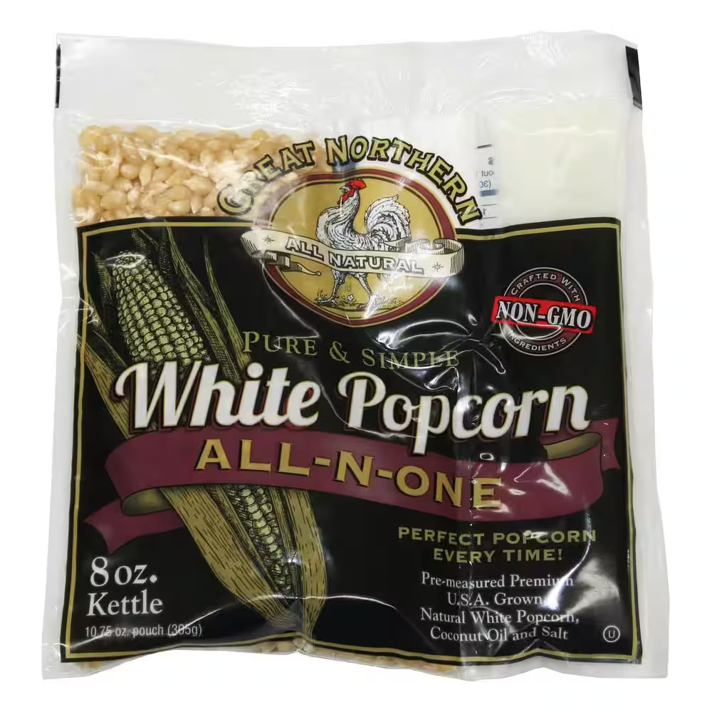 8 Oz. White Popcorn Portion Packs (24-Pack)