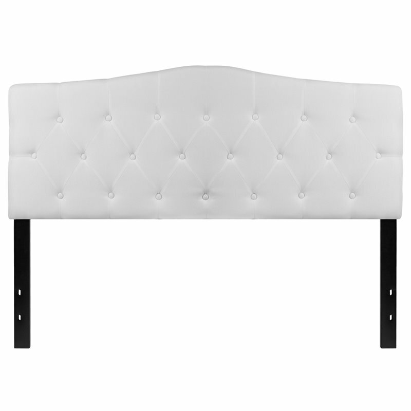 Flash Furniture Cambridge Tufted Queen Panel Headboard in White