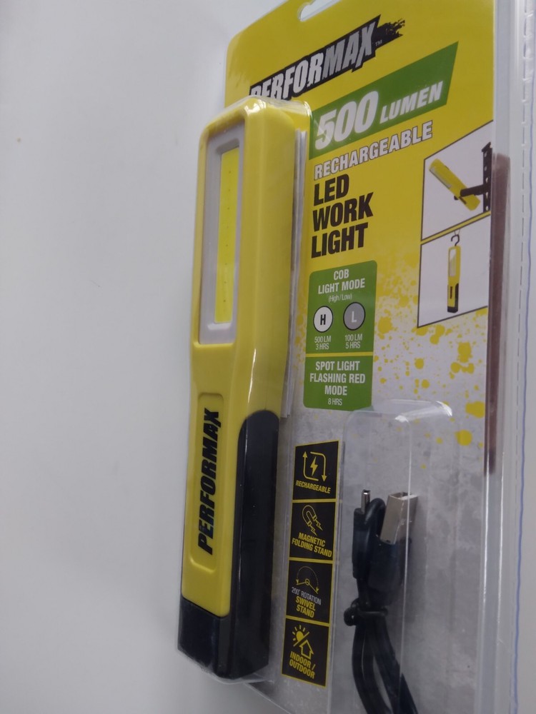 Performax 500 Lumen Rechargeable Handheld Work Light