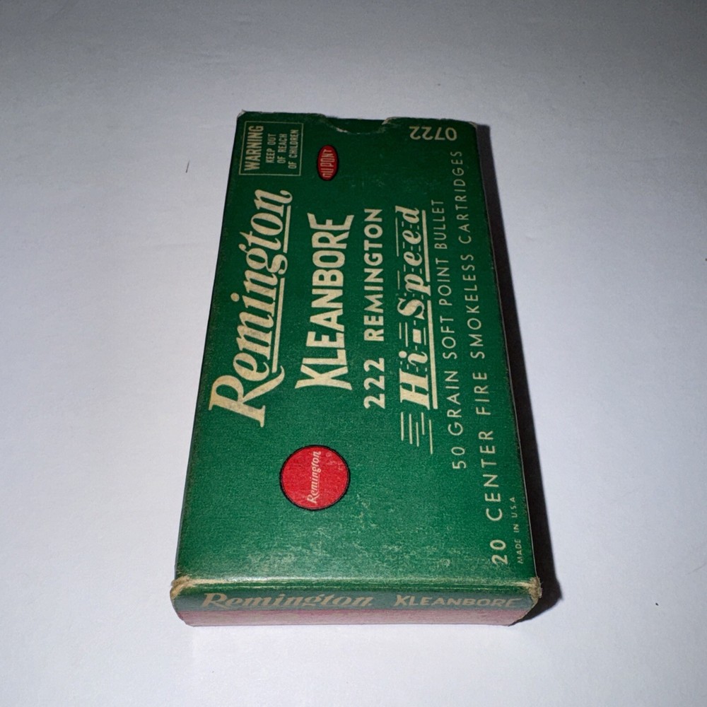 Empty Ammo box Remington Kleanbore 222 Remington