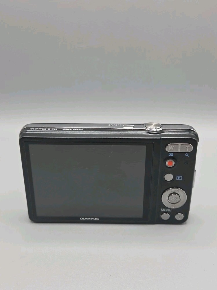 Olympus D-745 Digital Camera And Charging Lead, Black.