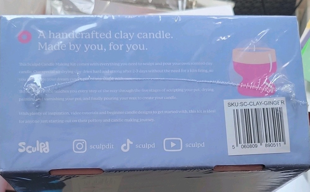 Sculpd Candle Making Pottery Kit For One Soy Wax Container Craft Set