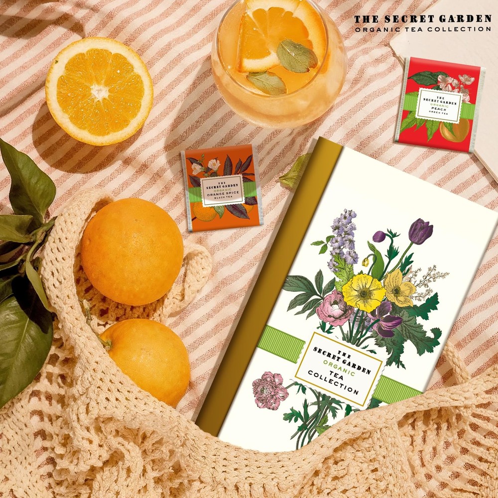 Organic Tea Bag Sampler Set - 80 Pack in Designer Tin for Gifting