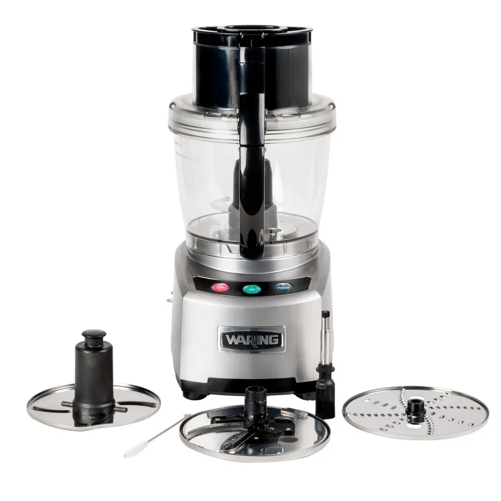 Waring WFP16S 4 Quart Food Processor 2 HP w/ S-Blade & Discs 120v