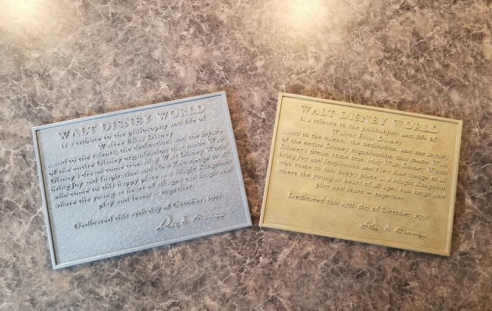 13" Disney World Dedication Plaque Replica Inspired Sign
