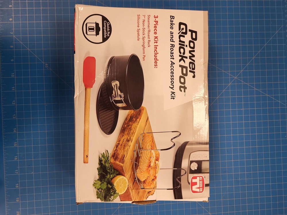 Power Quick Pot Bake Roast Accessory Kit Steamer Rack 7in Springform Pan Spatula