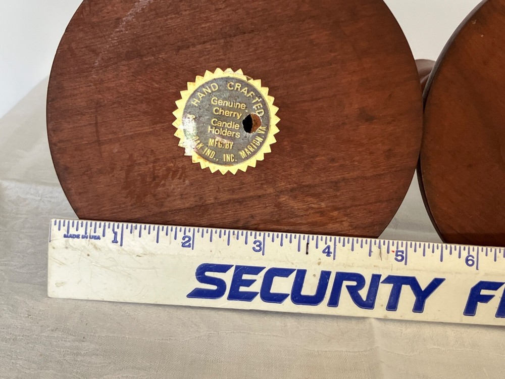 Candle Holders Royal Oak Industries Genuine Cherry