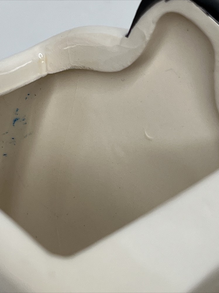 Isaac Jacobs Ceramic Panda Head 2-Section Multipurpose Organizer Caddy Vase READ