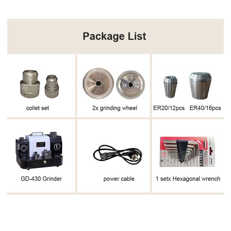GD-430 Big Drill Grinder Drill Bit Sharpener Sharpening Grinding Machine 4-30mm