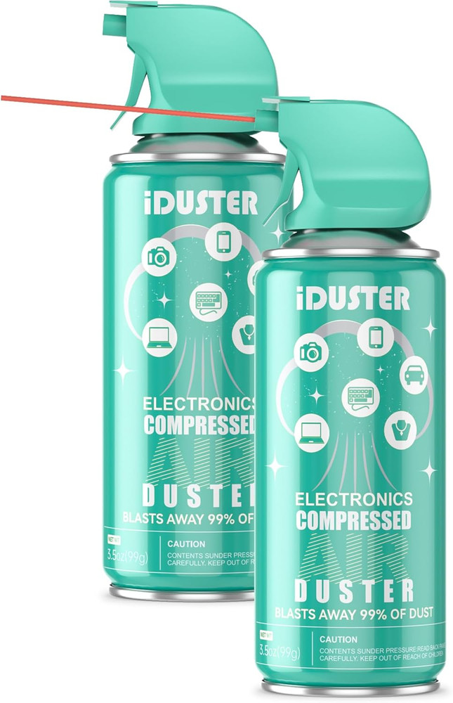 Compressed Canned Air Duster for Computer - Disposable Electronic Keyboard Clea