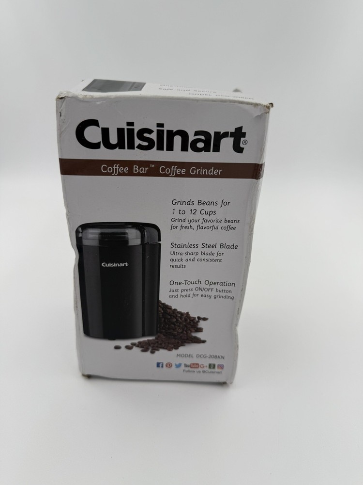 ⚡️Cuisinart 12 Cup Coffee Bar Coffee Grinder, Black, New 👉Open Box⚠️