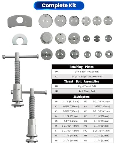 24PCS Brake Caliper Compression Tool, Heavy Duty Caliper Compressor Kit, blue