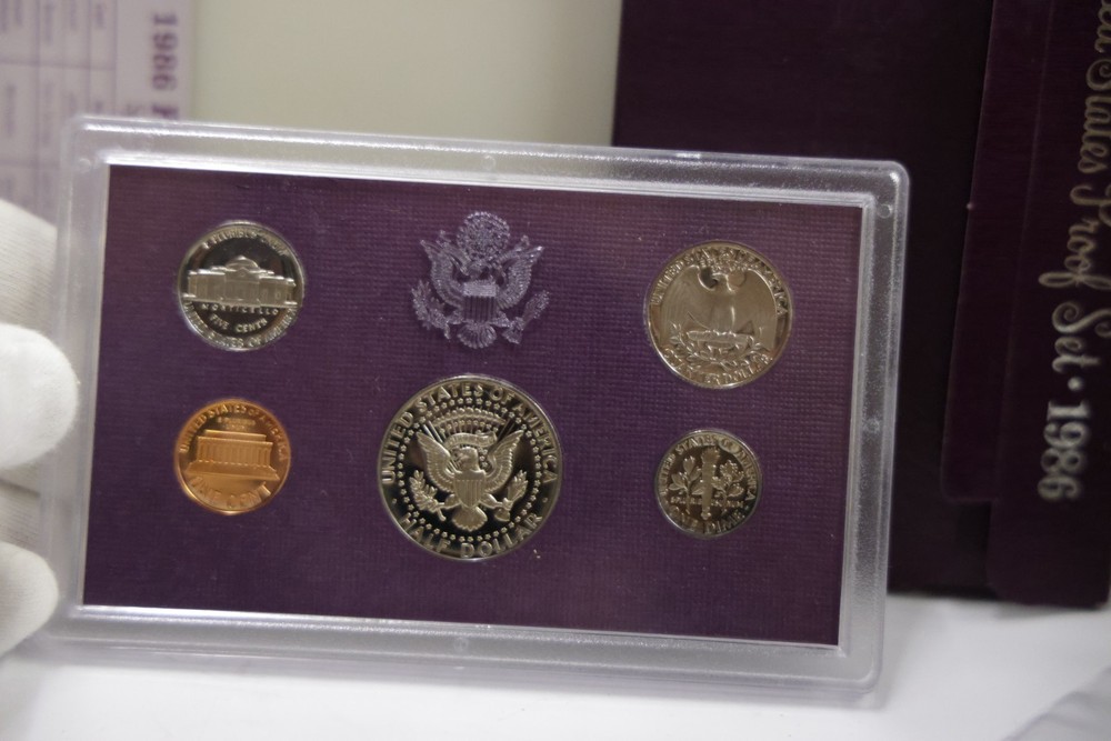 1986 S US Proof Set (5) Coins Original Nice.