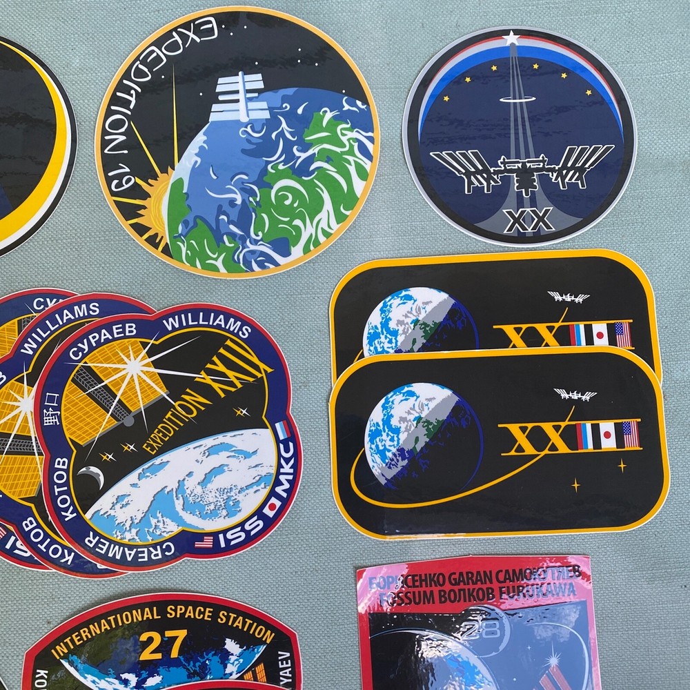NASA Space Program Expedition ISS Space Station Sticker Lot 20 Crew Patch Logo