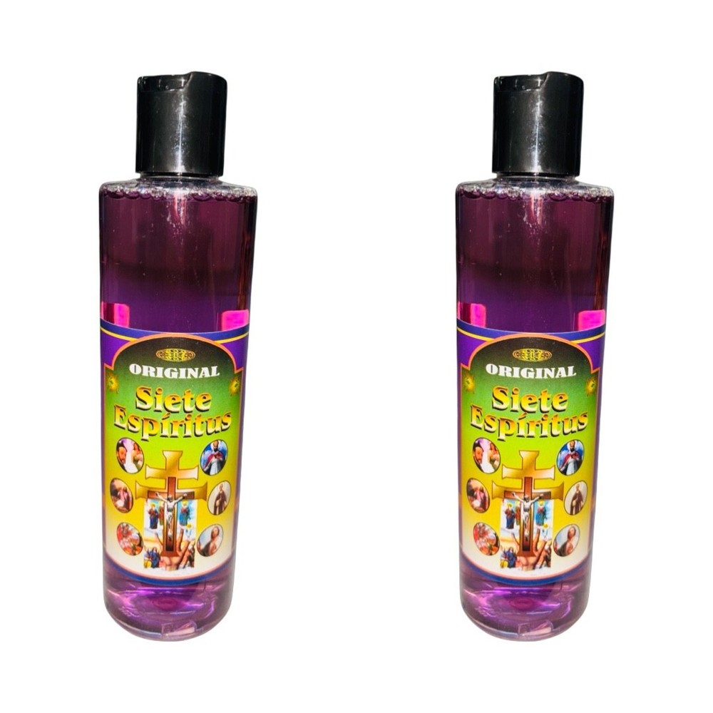 2PACK- 7 ESPIRITUS Agua Espiritual Para Limpias Proteccion Bendiciones 8 oz