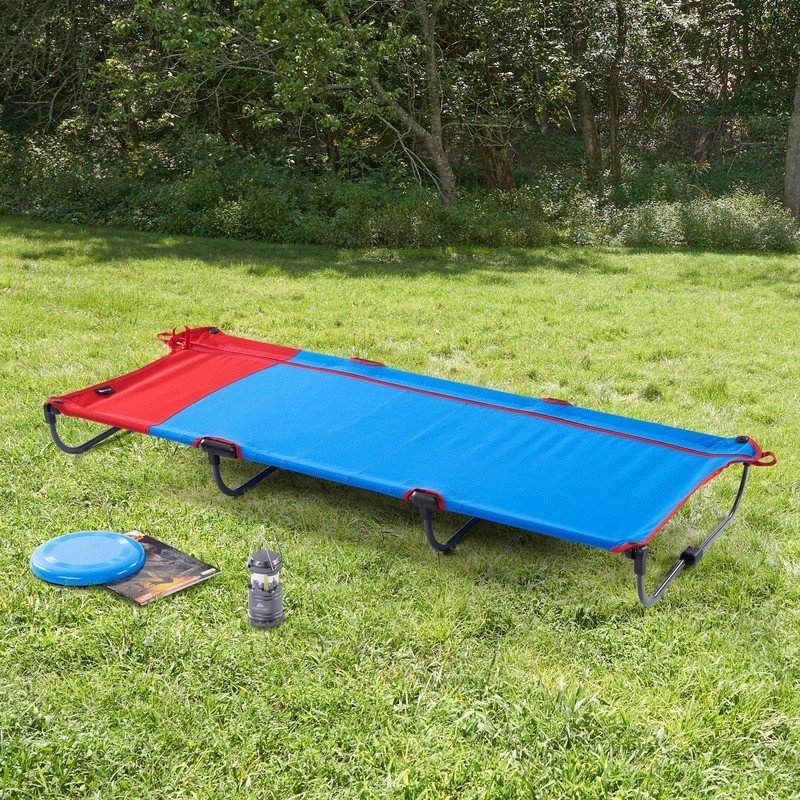 Kids Zipper Cot Portable Folding Sleeping Bed Compact Camp Cot Children New