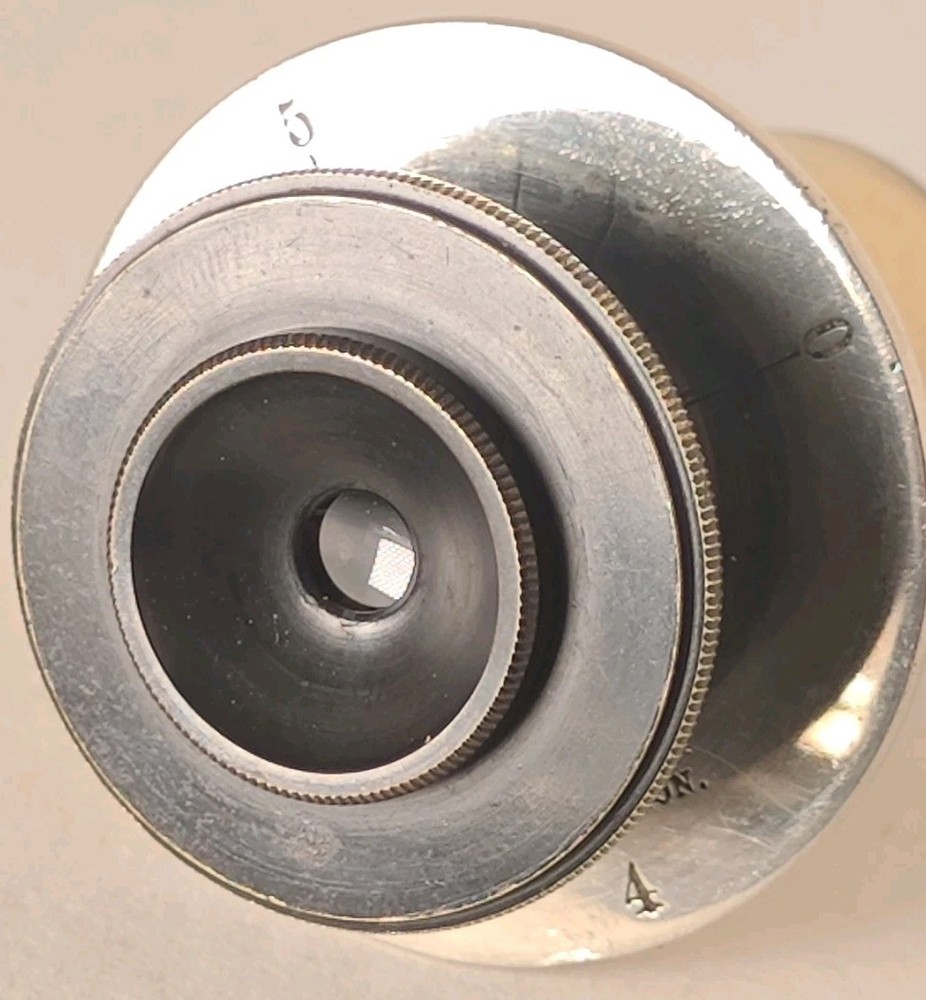 ANTIQUE STEEL/BRASS PROJECTION MICROSCOPE EYEPIECE