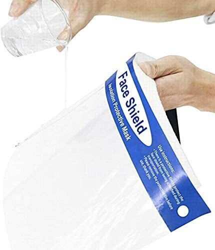 10 Pack Protective Isolation Mask, Visor Protection Full Face Elastic Headband.