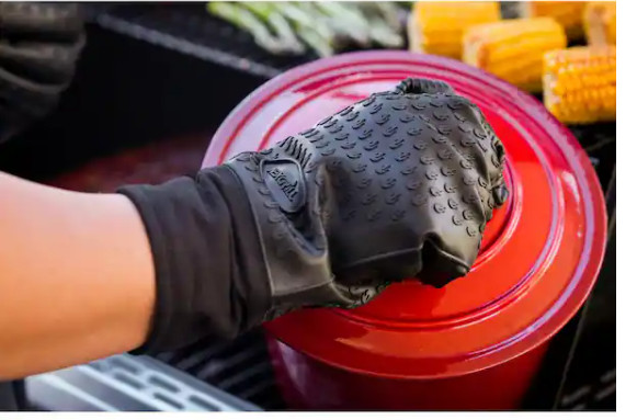 (Pair) Nexgrill Grilling Gloves Black Silicone
