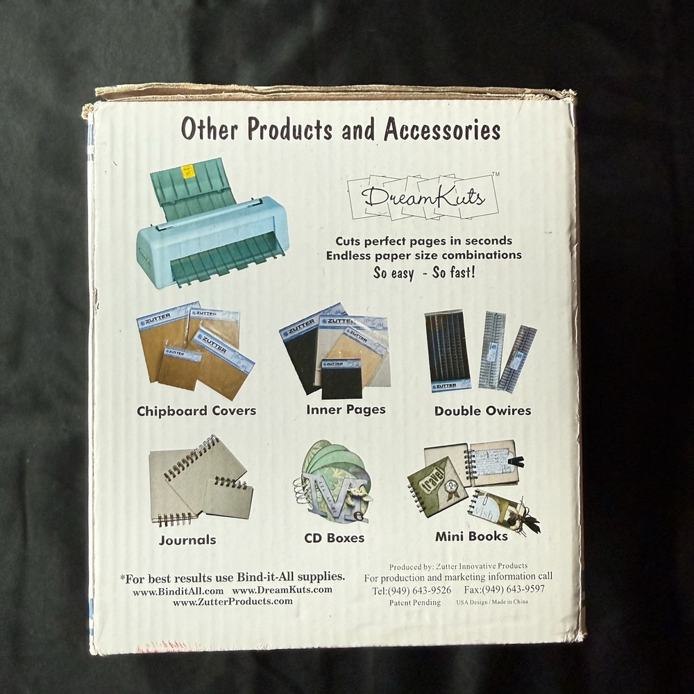 Zutter Bind It All Comb Binder Punch Blue Model 2648