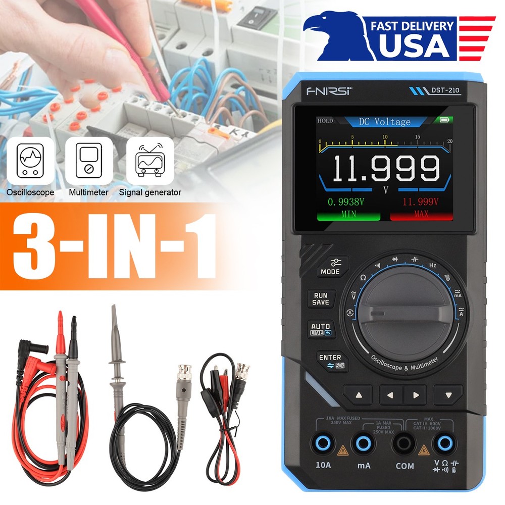 DST210 Oscilloscope Multimeter 10M Analog Bandwidth Counts 48MSa Sampling Rate