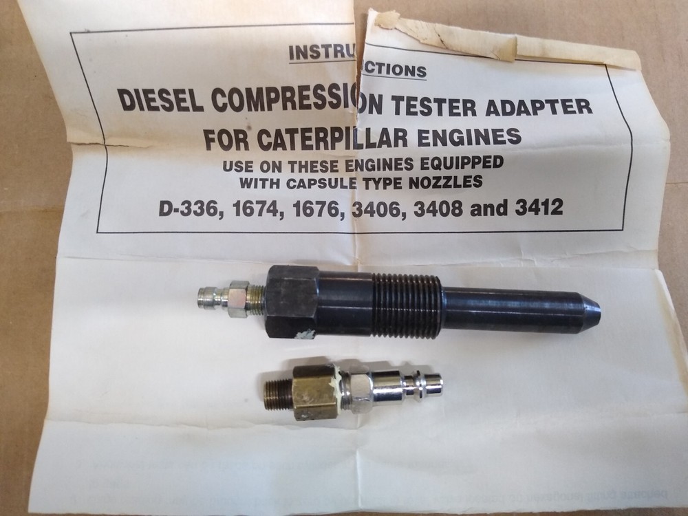 Snap On MT33B diesel engine compression gague with 4 test adapters