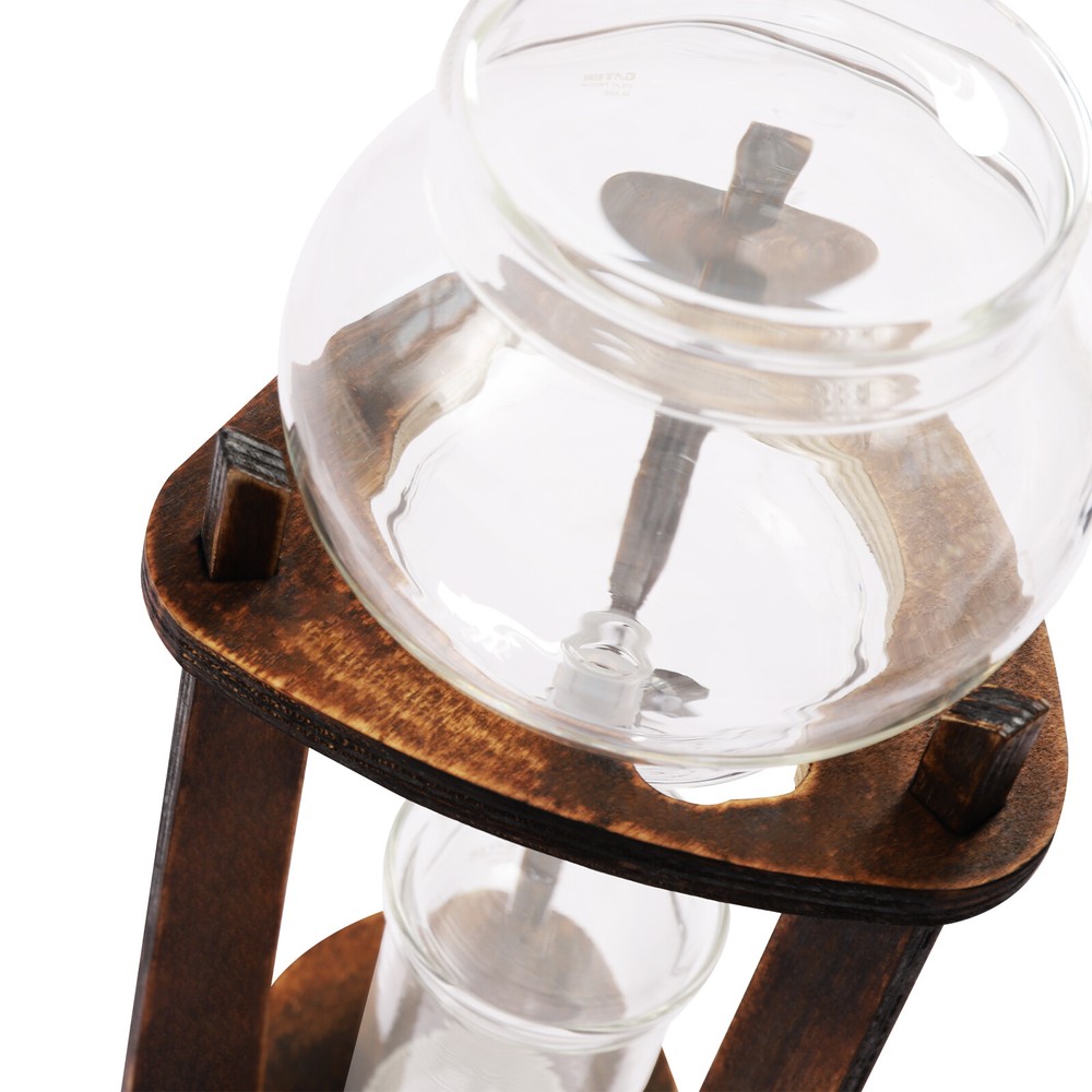 Iced Coffee Cold Brew Drip Tower Coffee Maker Ice Coffee Machine (Brown)
