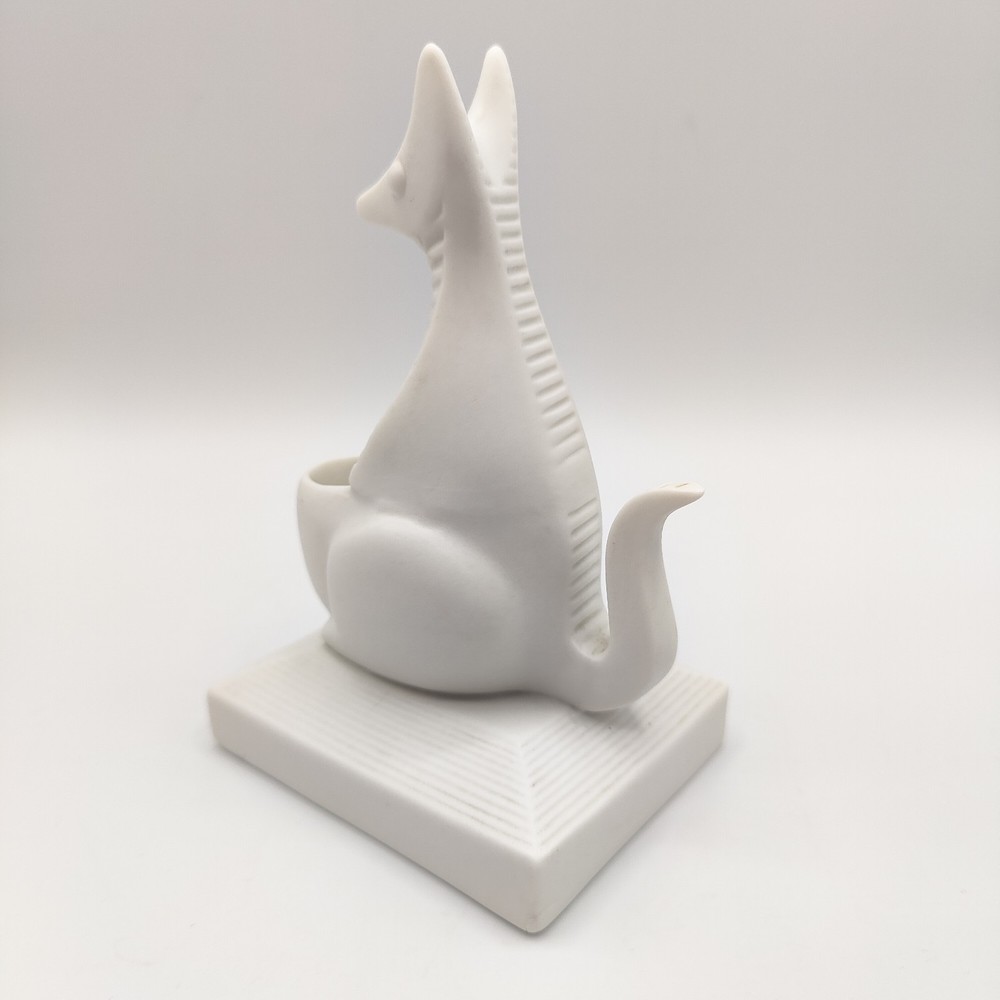 Jonathan Adler Kangaroo Match Striker Holder - White Ceramic 5.5" tall