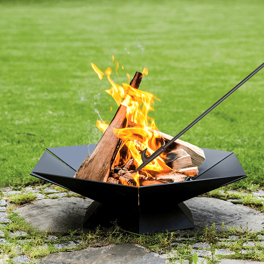 Heavy Duty 32" Long Fire Poker Stick Fireplace Fire Pit Campfire Hook Tools US
