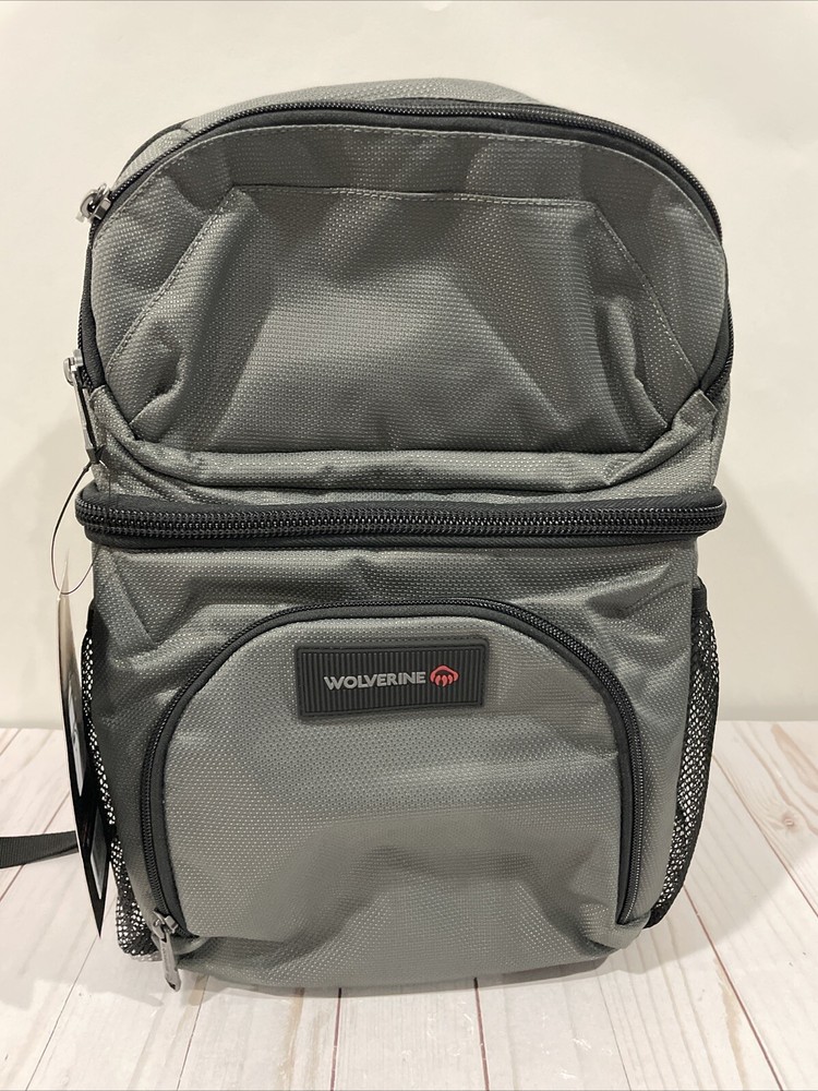 NWT Wolverine 18-Can Cooler Backpack Durable Nailhead Nylon Dual Compartment