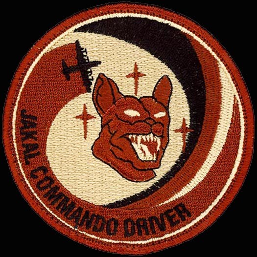 USAF 17TH SPECIAL OPERATIONS SQ -JACKAL COMMANDO DRIVER- ORIGINAL DESERT PATCH