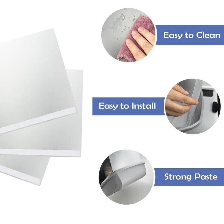3 Pcs Cat Litter Box Pee Shields, Easy Clean Small (3pcs), Frosted