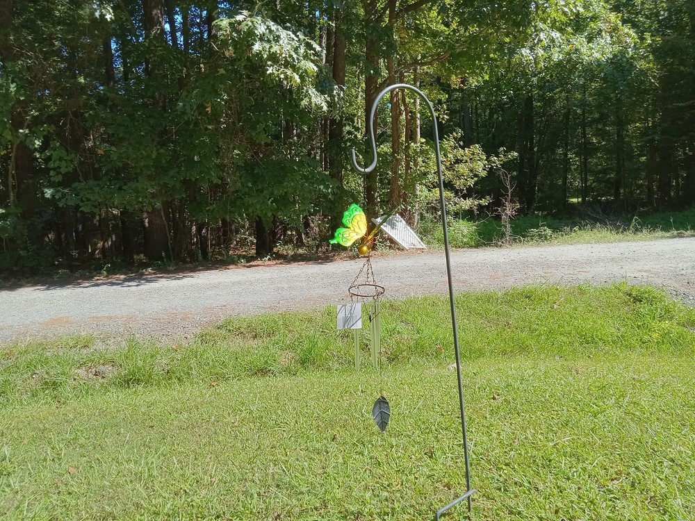 green buterfly wind chime new