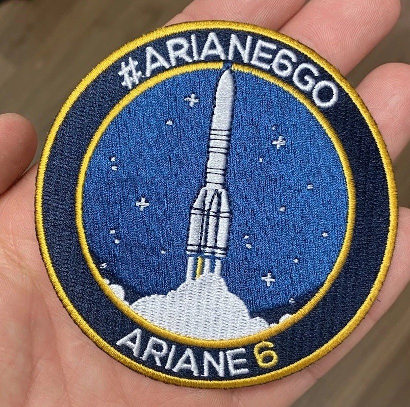 Ariane 6 NASA Space Shuttle Patch- SpaceX - Shuttle Crew Blue Rare Patch