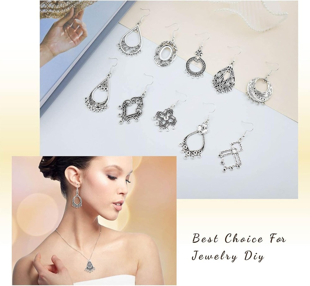 Antiqued silver earring jewelry making kit