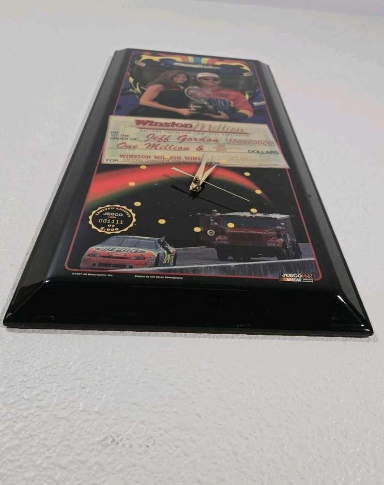 Jeff Gordon Wall Clock Jebco Winston Cup Million