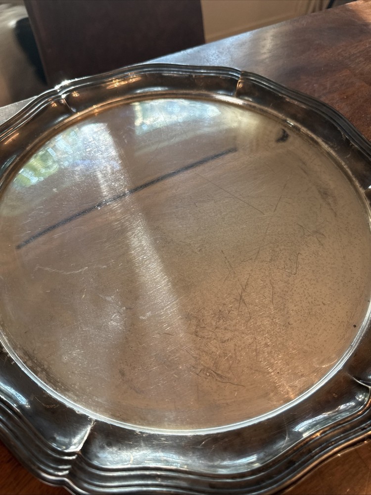 14” Floreat Alpaca German Silver Tray
