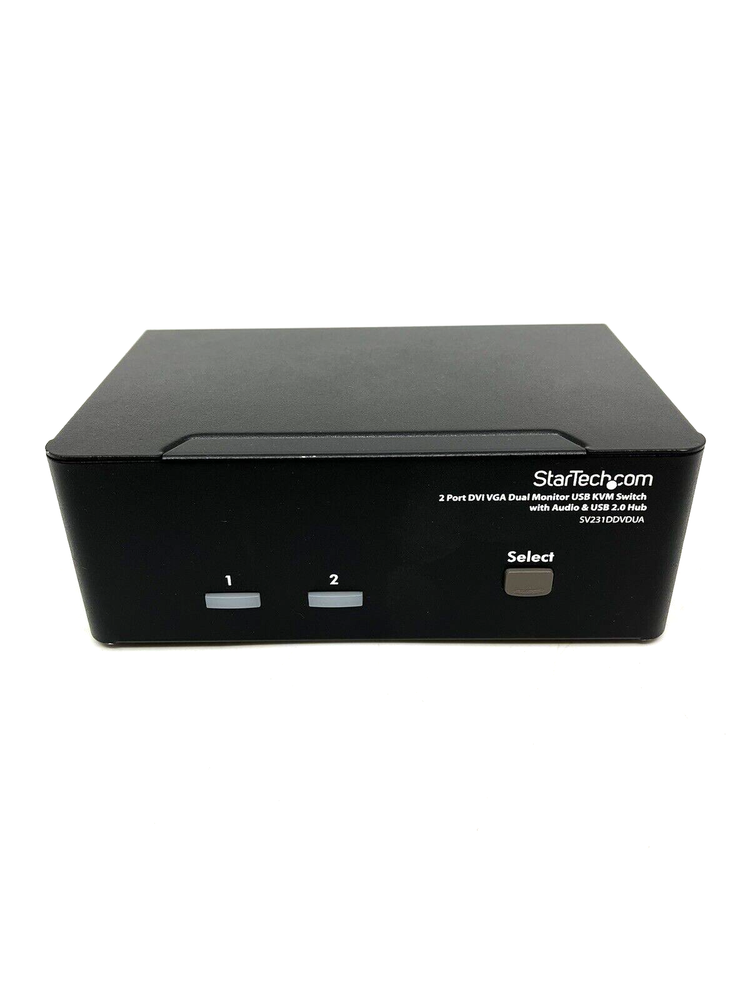 StarTech C4E1E7ZG37F 2Port Dual USB KVM Switch USB 2.0 with AC Adapter