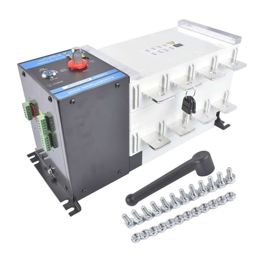 Industrial Automatic Transfer Switch 4P 630A 110/220 Volts Auto / Manual Mode