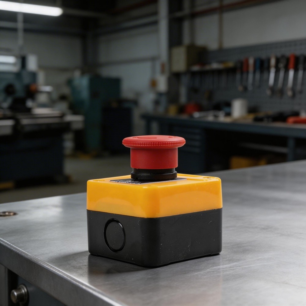 Latching 10A Stop Button Switch 1NC for Automatic Control Circuit Applications