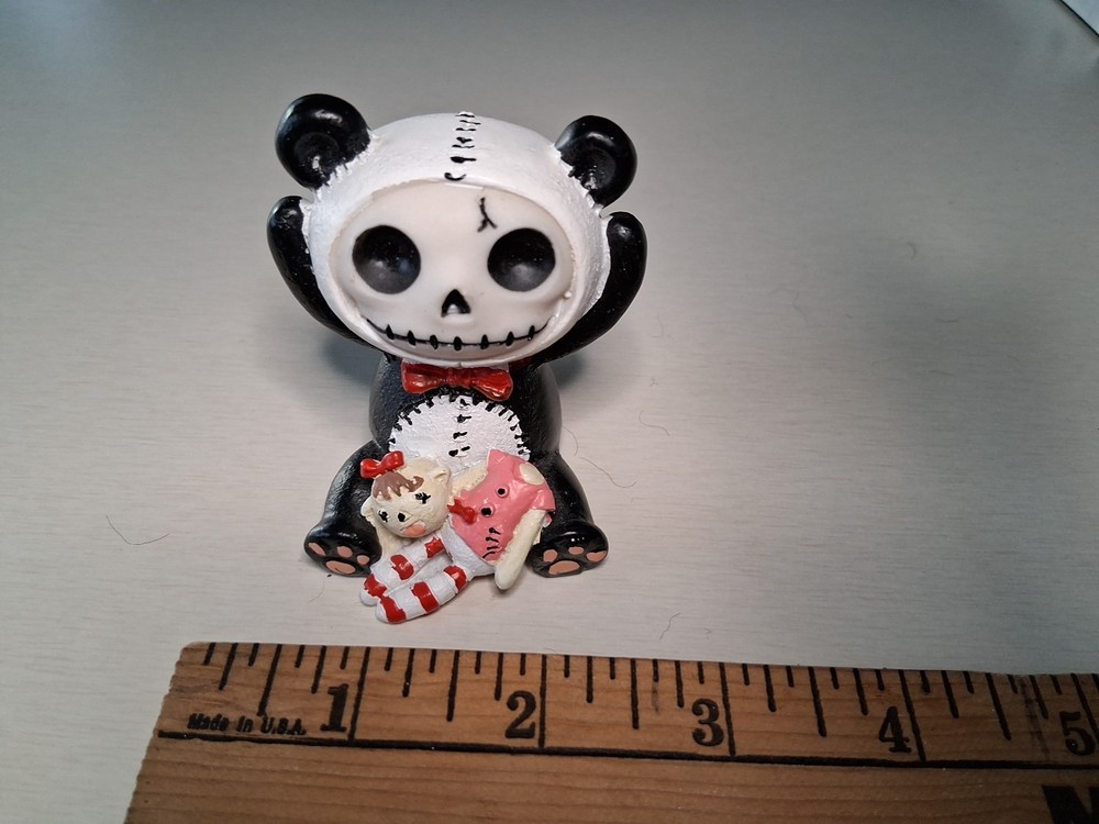 FURRYBONES Skull Figurine PANDA BEAR DOLL KILLER VOODOO Skeleton