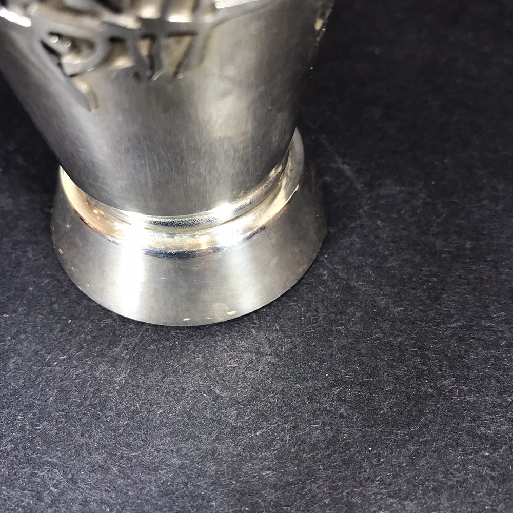 Small Vintage Silver Plate Kiddish Cup 3.5"H בורא פרי הגפן