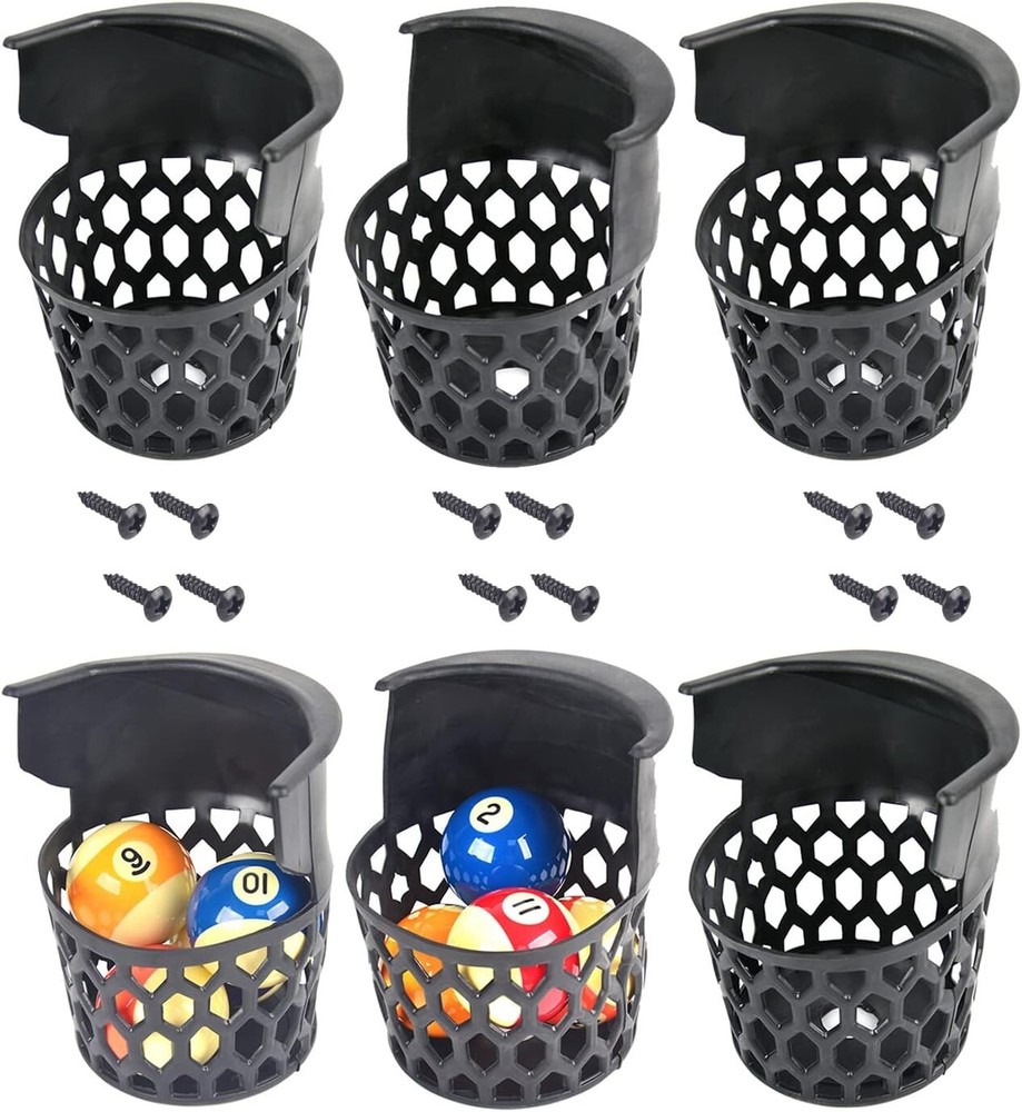 Comprehensive Replacement Set of Billiard Table Pockets - Strong Plastic Design