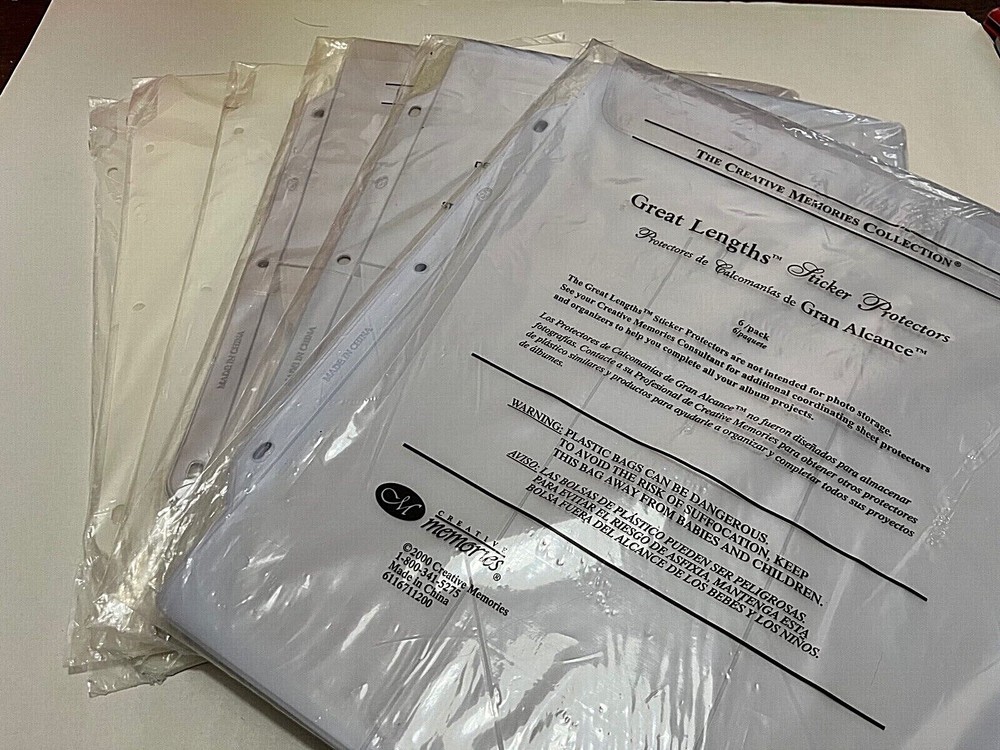 Creative Memories Sticker Sheet Protector Pages - You Pick - Organization Binder