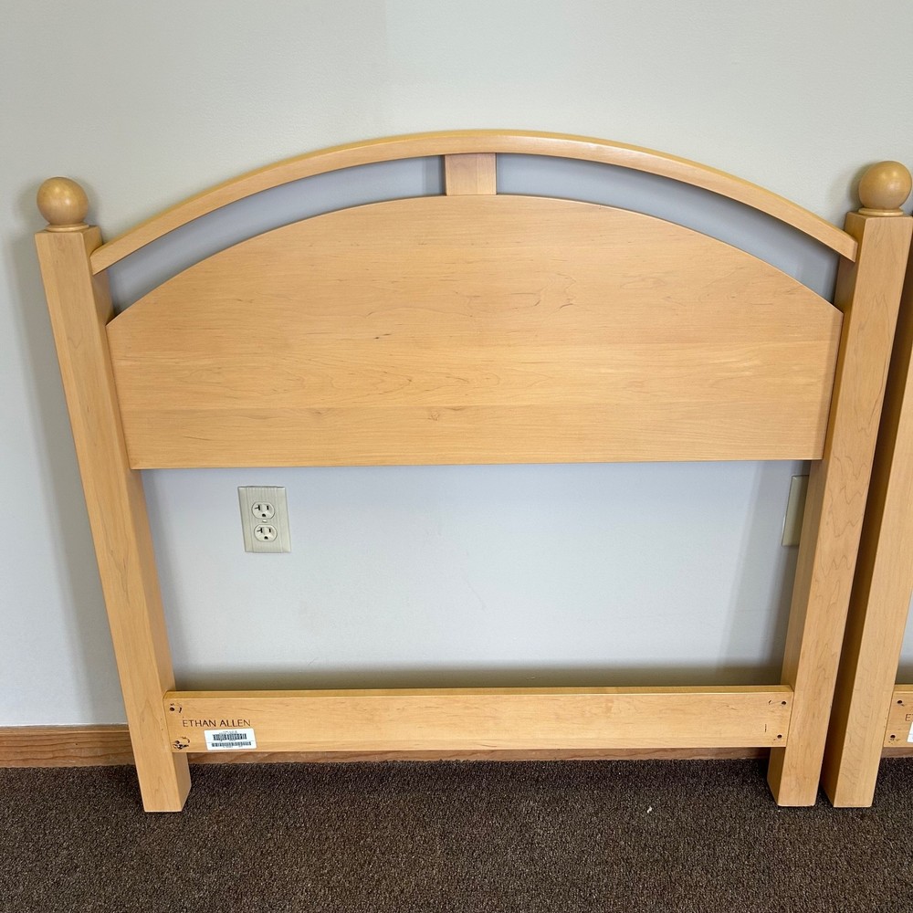Ethan Allen American Dimensions Solid Maple Twin Size Headboards (Pair)