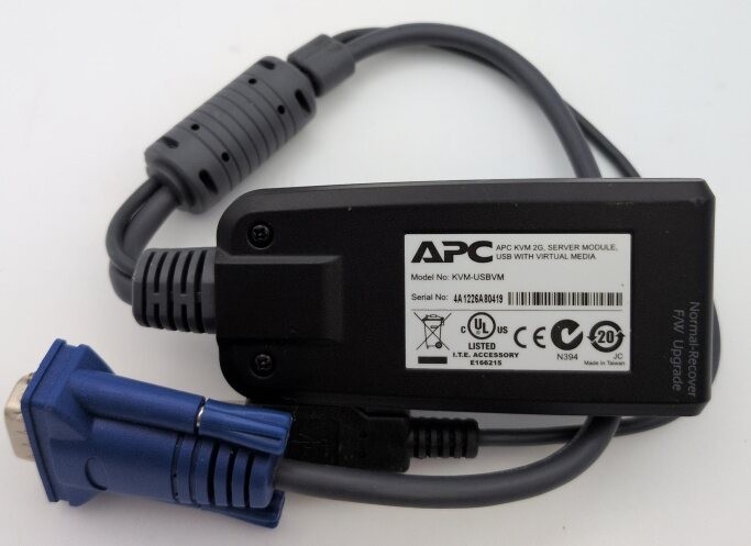 APC KVM-USB 2G Switch Server Cables Module w/USB VIRTUAL MEDIA for KVM-USBVM