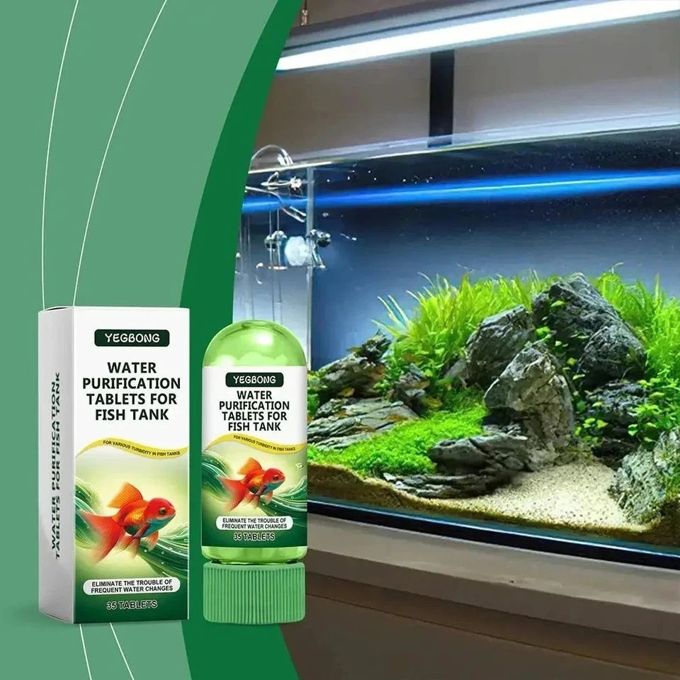 Fish Tank Water Purification Tablets,Powerful Aquarium Water Purification Tablet
