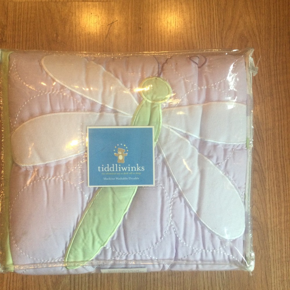 Tiddliwinks Crib Set Fireflies Comforter Purple Violet Quilt Dust Ruffle Sheet