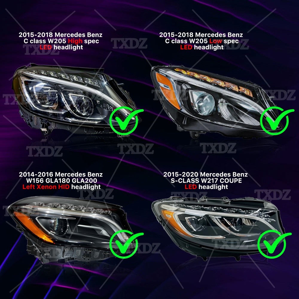 RGB DRL LED Boards For Mercedes C-Class W205 C300 C63 C400 C200 C63 2015-2018